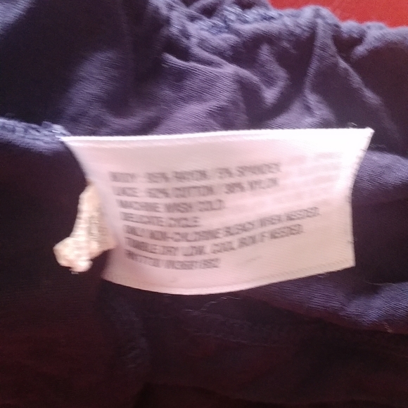 10/$10 Merona Blue Lace Flutter Tee XL - Picture 4 of 4